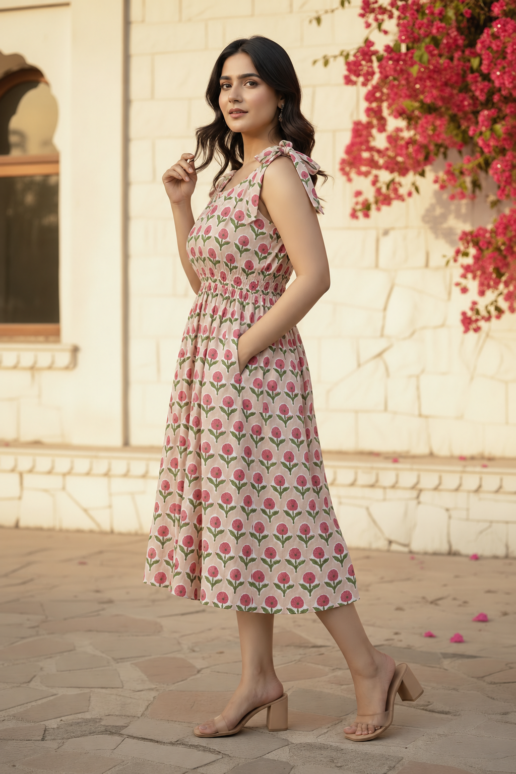 Mehek Floral Midi Dress
