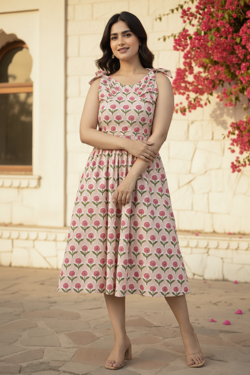 Mehek Floral Midi Dress