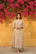 Ivory Sanganer Paisley Maxi Dress