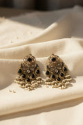 Midnight Pearl Chandelier Earrings