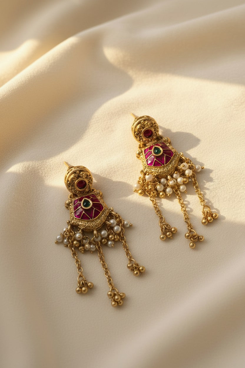 Meenakari Kundan Statement Necklace Set