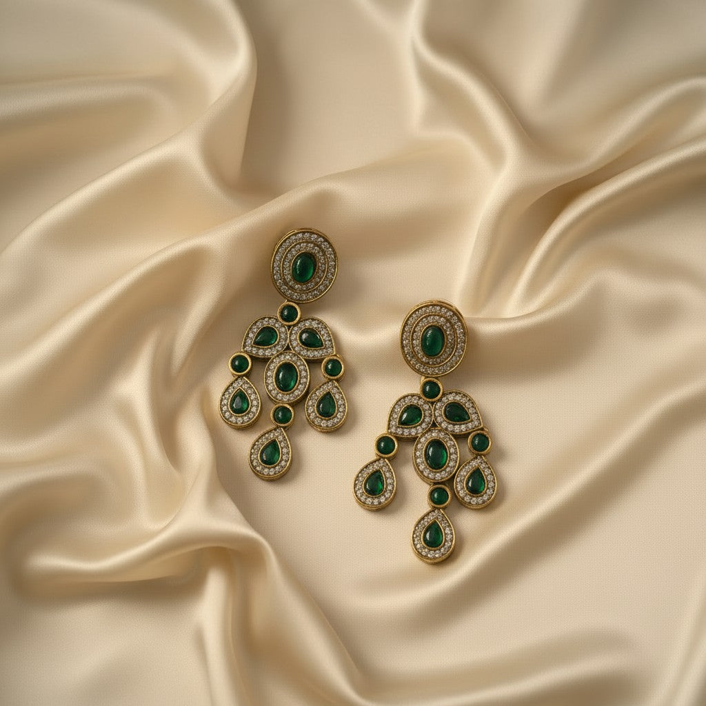 Emerald Green Chandelier Earrings
