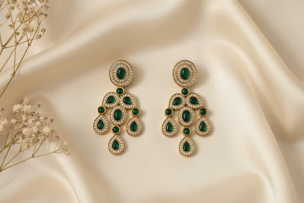 Emerald Green Chandelier Earrings