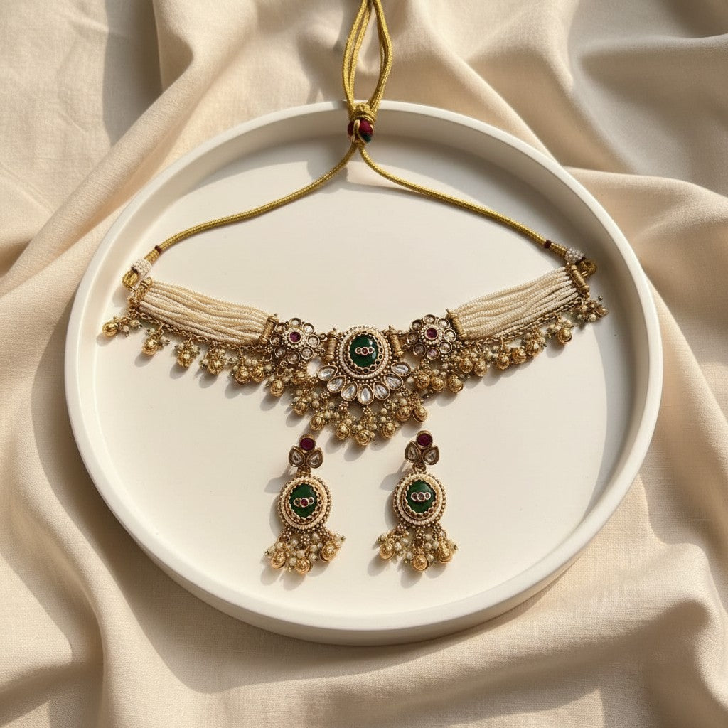 Rajwada Kundan Choker Set