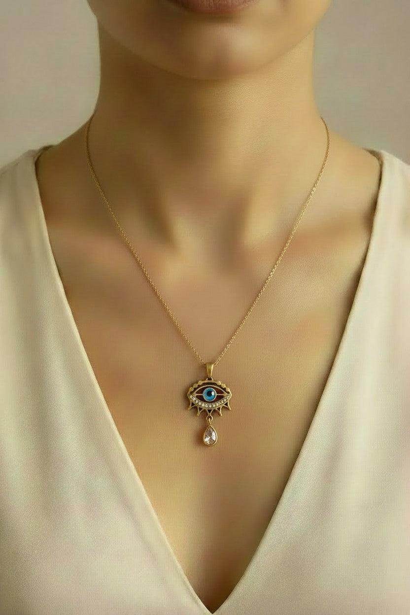 Mystic Shield Evil Eye Pendant