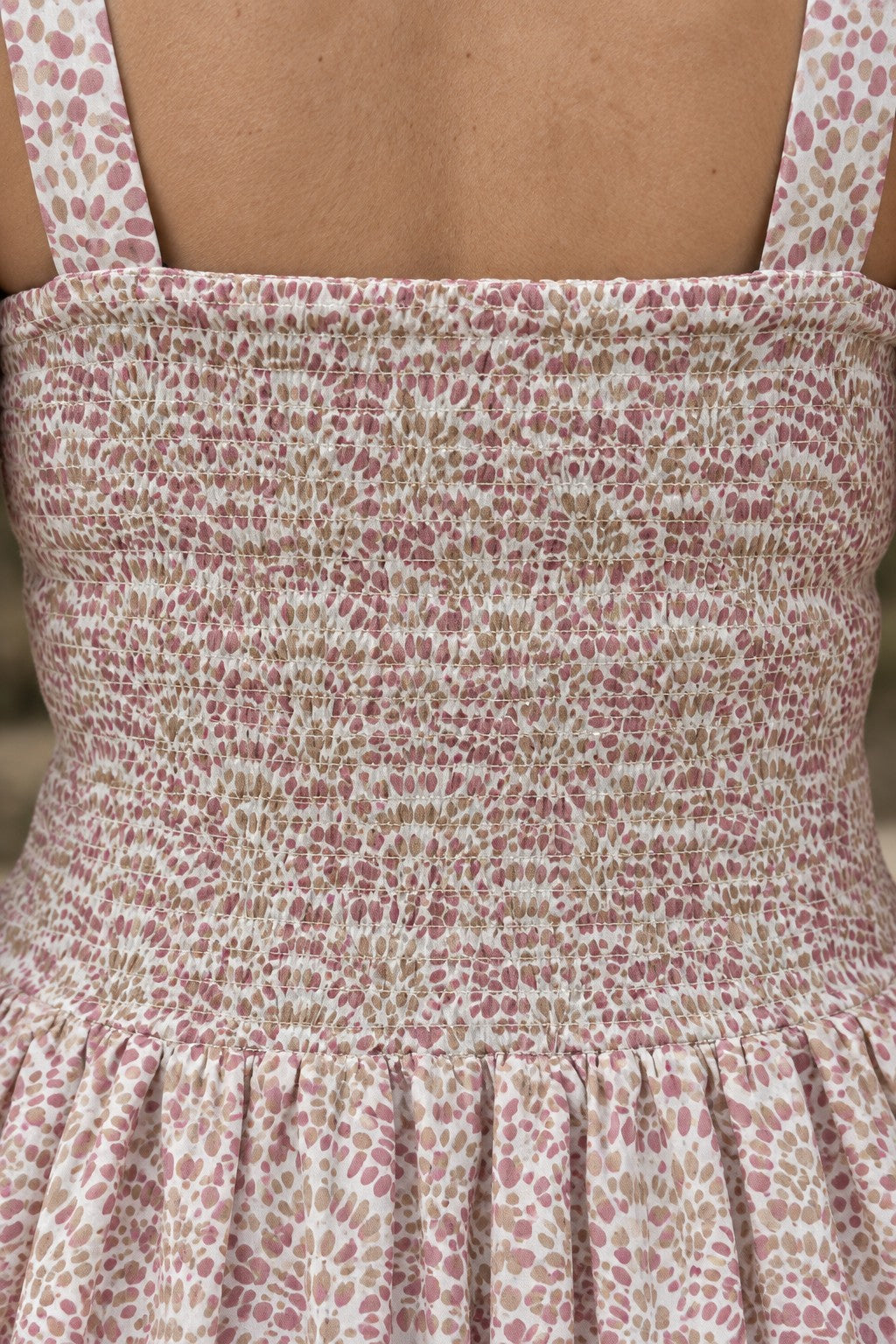 Rose & Sand Firework Print Midi Dress