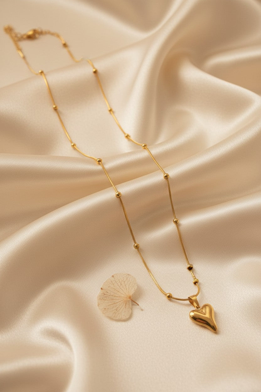 Puffy Heart Pendant Necklace
