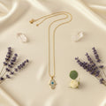 Hamsa Hand Pendant – Gold Evil Eye Charm