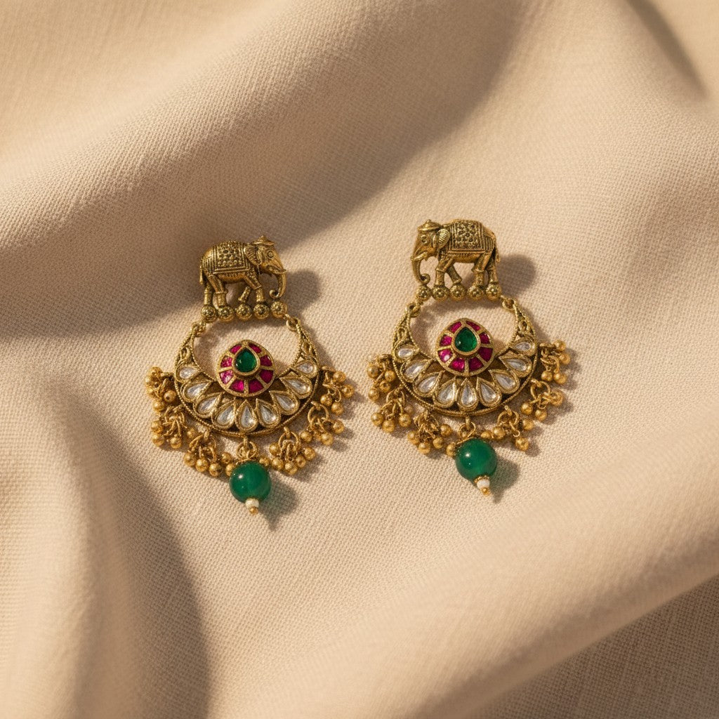 Hathini Chandbali Earrings