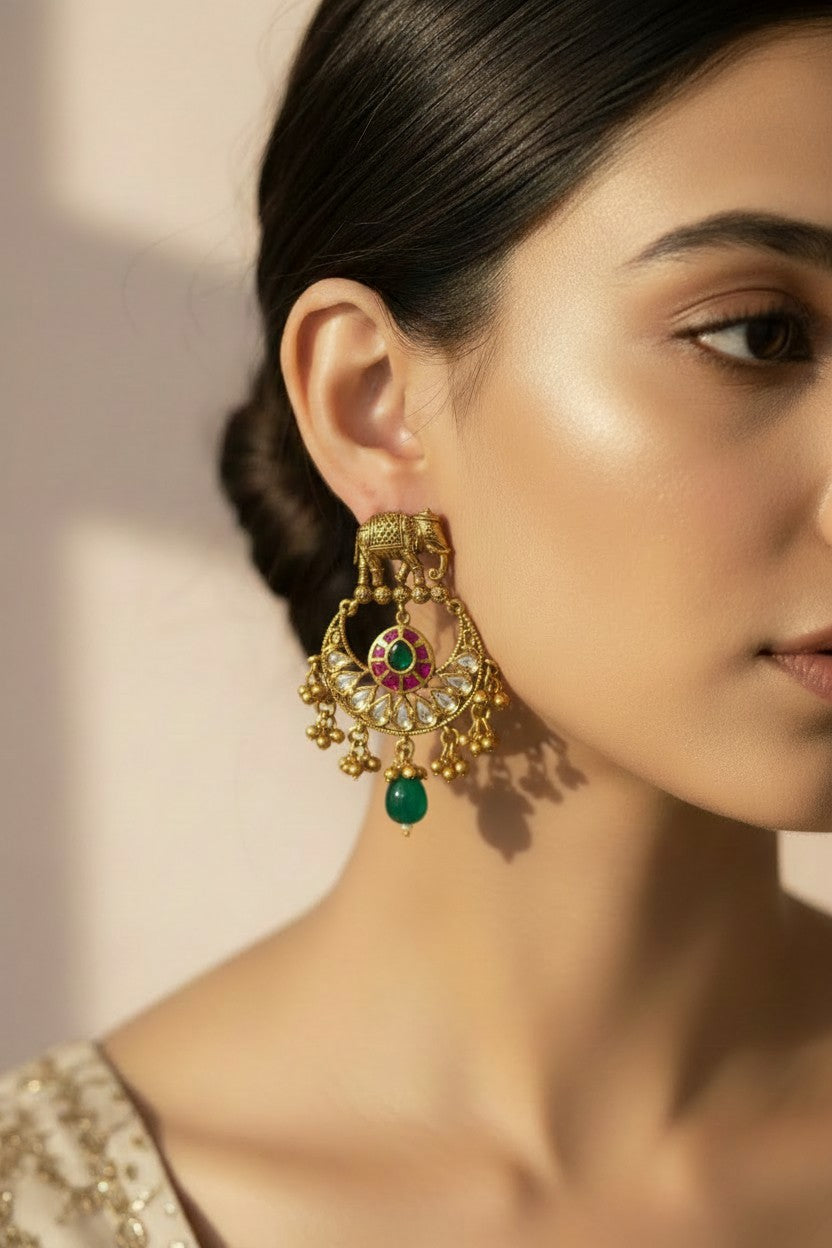 Hathini Chandbali Earrings