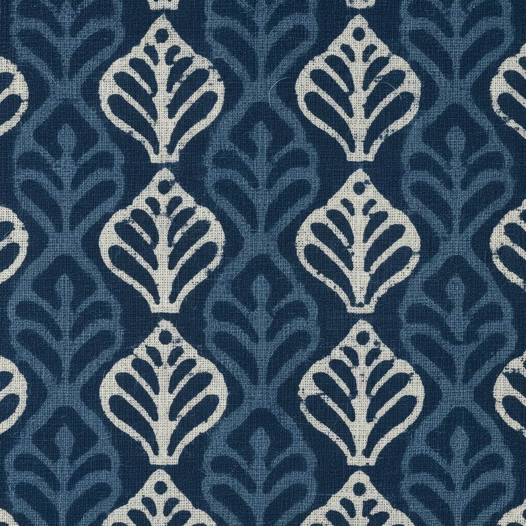 Indigo Bagru Block Print Cotton Stole