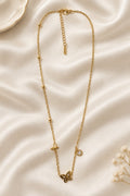 Gold Butterfly Charm Pendant Necklace
