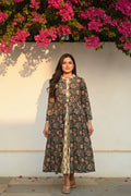 Sunflower Bagru Hand Block Maxi Dress