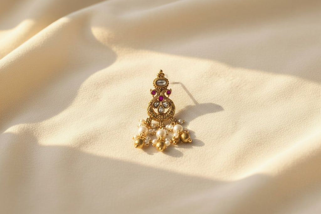 Emerald & Pearl Kundan Polki  Necklace Set