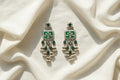 Emerald Pearl Chandelier Earrings