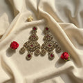 Ruby Kundan Heritage Chandbali Earrings