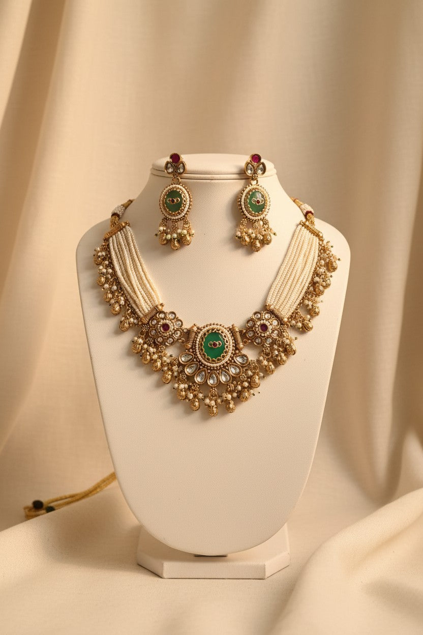 Rajwada Kundan Choker Set