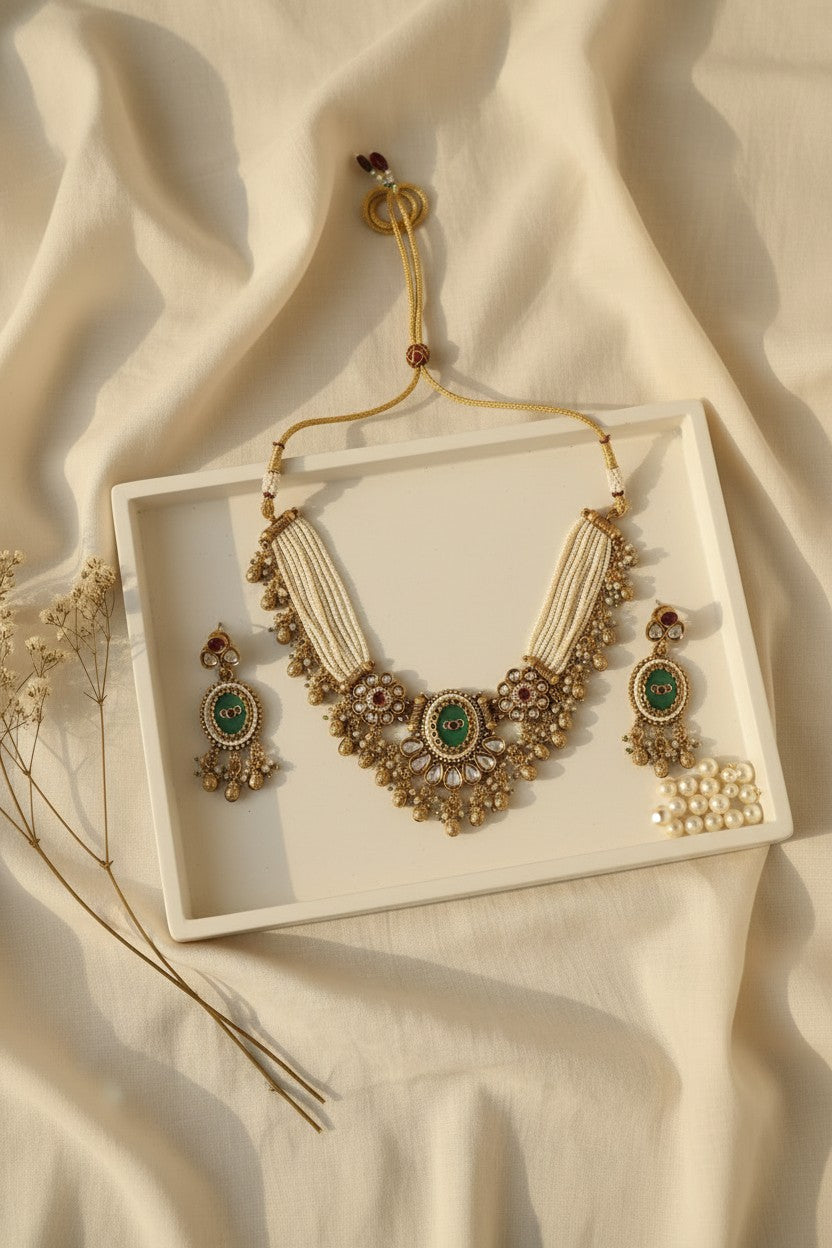 Rajwada Kundan Choker Set