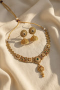 Antique Kundan Dome Jhumki Necklace Set