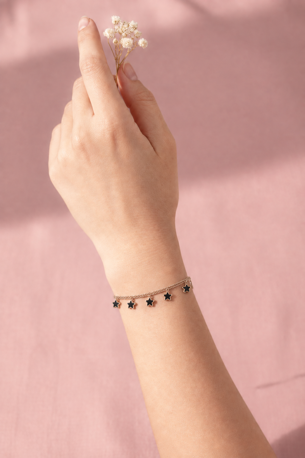 Midnight Bloom Charm Bracelet