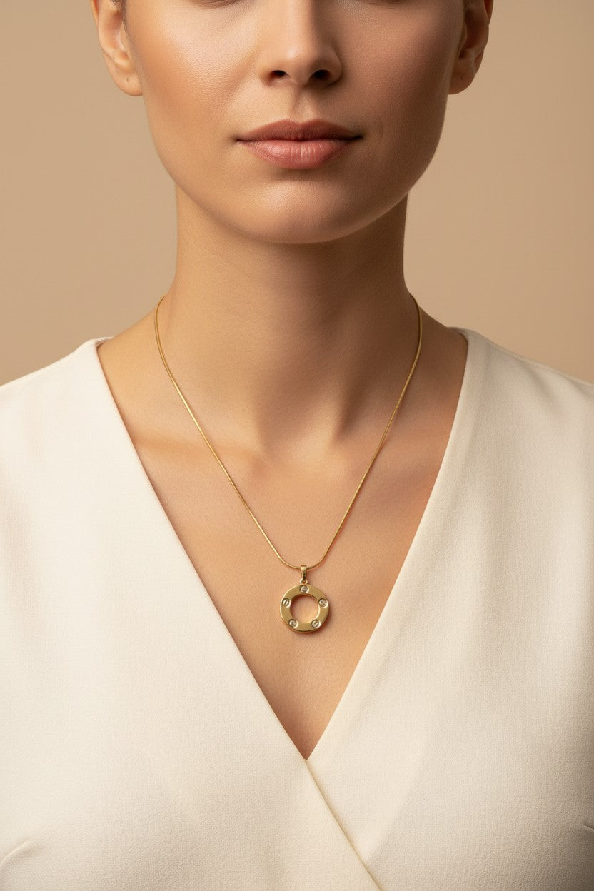 Eternal Circle Pendant Necklace