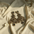 Pearl & Black Kundan Chandbalis Earings