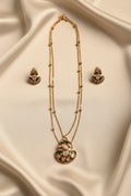 Antique Gold Moissanite Necklace Set
