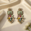 Multicolor Lotus Cascade Earrings