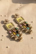 Multicolour Jhumka Chandelier Earrings