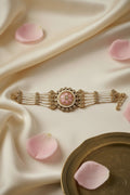 Pink Floral Pearl Bracelet