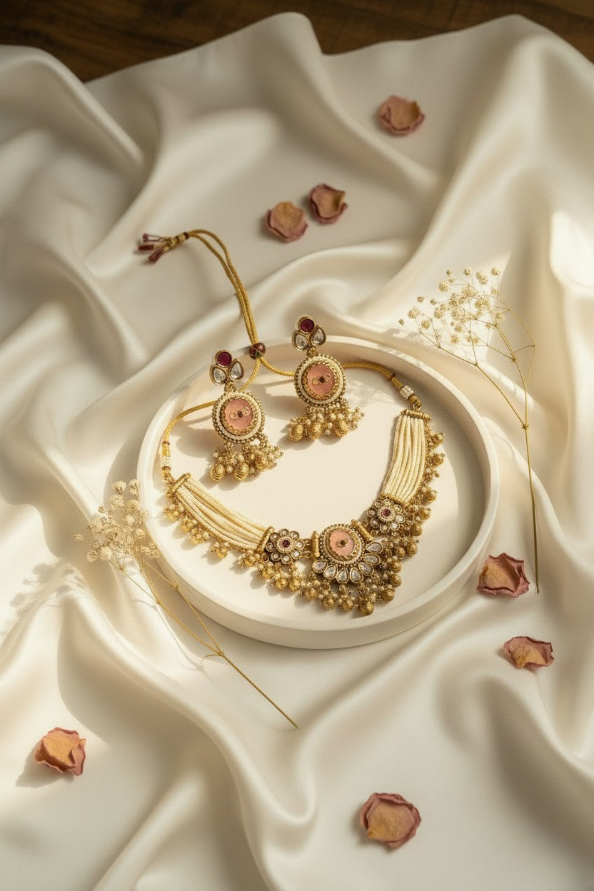 Rajwada Kundan Choker Set