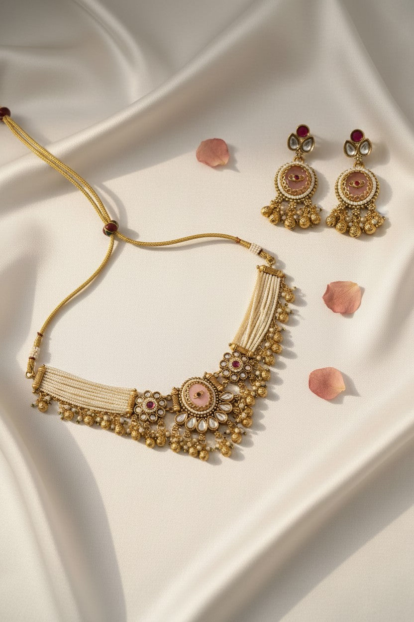 Rajwada Kundan Choker Set