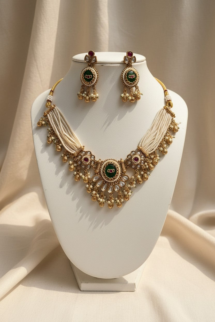 Rajwada Kundan Choker Set