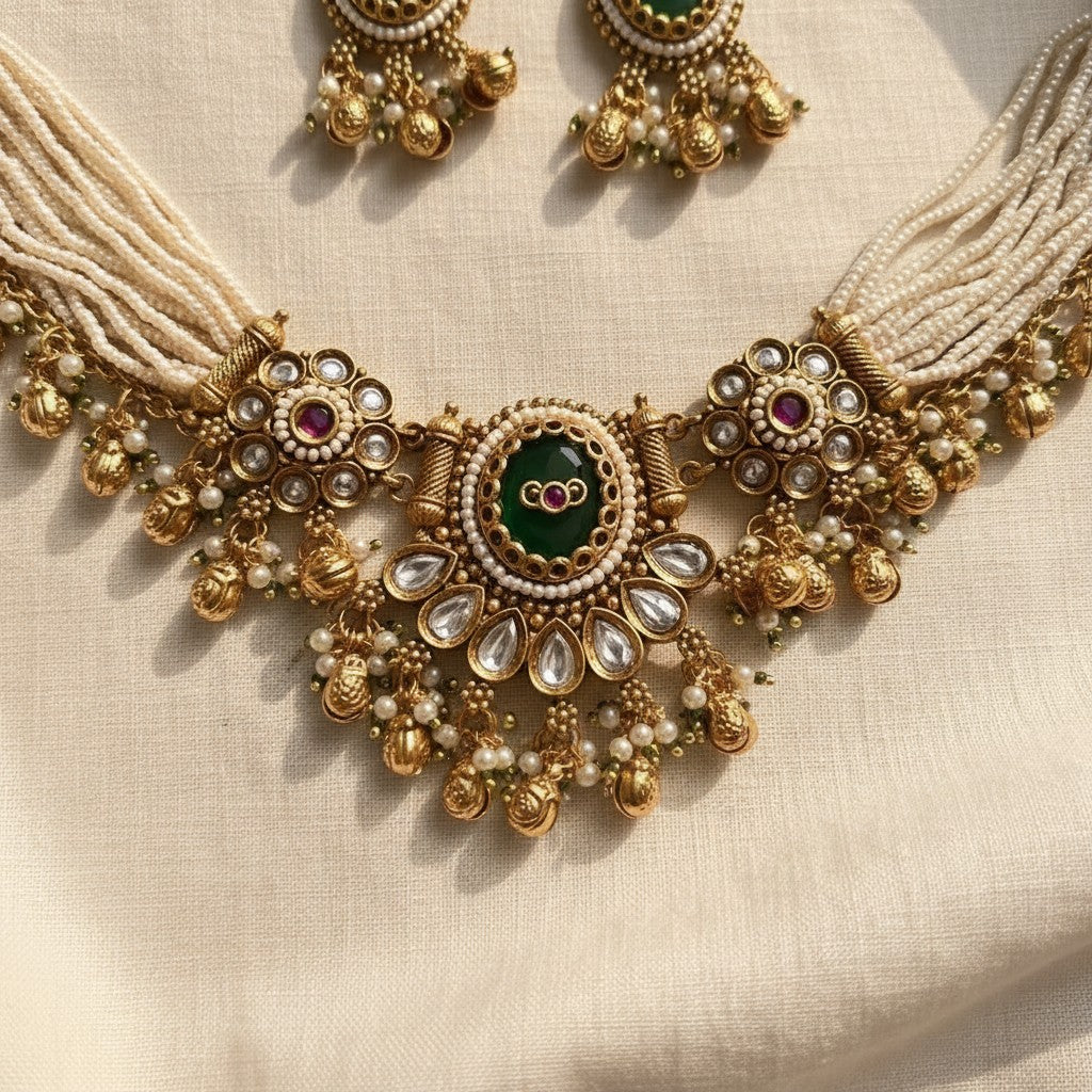 Rajwada Kundan Choker Set