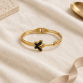 Black Butterfly Gold-Tone Bracelet