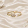 Ivory Butterfly Gold-Tone Bracelet
